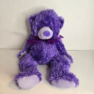 Wishpets RASPBERRY Teddy Bear Purple 10" Plush 2010 Stuffed Animal